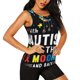 thumbnail image 2 of Balery I Love With Autism To The Moon And Back Camiseta sin mangas estampada ligera para mujer, tops de entrenamiento sin mangas, camisetas de yoga transpirables de secado rápido.-X-Large, 2 of 7