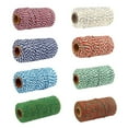 thumbnail image 3 of pdqouc Christmas Decor Accessories Colorful Cotton Rope Diy Hand Woven Thick Cotton Rope Woven Tapestry Rope Tied Rope Green Red White Color Mixed Hand Made Crocheting/Kniting Winter Holiday Gifts, 3 of 8
