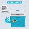 thumbnail image 2 of 10 Liter Insulated Cooler Lunch Box -portable Camping/picnic Hard -coolbox Keeps Cool For 48 Hrs. With Ice Retention-heavy Duty Beach  Grill Travel Tailgating Small, 2 of 9