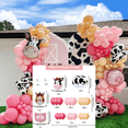 thumbnail image 2 of 130pcs Farm Cow Animal Theme Balloon Chain Garland Arch Set with Cows, Horses, Pigs & More - Rose Pink Balloons for Birthday, Prom, or Party Decorations, 2 of 5