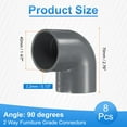 thumbnail image 2 of Uxcell 8Pcs 90 Degree Elbow Pipe Fitting 1 4/7" 2 Way Furniture Grade Connectors, 2 of 5