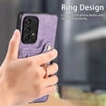 thumbnail image 2 of SaniMore for Samsung Galaxy A53 5G Wallet Case, [RFID Blocking] Elastic Card Slot Vehicle Magnetic PU Leather Ring Holder & Lanyard Stand Money Pocket Cover for Samsung A53 5G, Purple, 2 of 15