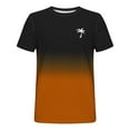 thumbnail image 4 of Camisas de Manga Larga para Hombres Imprimir Casual Cuello Redondo Blusa de Manga Corta, Camisas de Lino para Hombres, 4 of 9