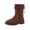 Brown, variant on Mens Classic Ankle Boots Lace Up Round Toe Flat Short Booties For Men Casual Daily Shoes Black US:7