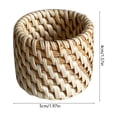 thumbnail image 3 of Linnome Handmade Natural Rattan Straw Napkin Rings Vintage Woven Napkin Holders for Home Western Dinner Wedding Party Hotel Restaurant Table Decor, 3 of 6