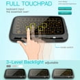 thumbnail image 3 of H18+ 2.4GHz Wireless Keyboard Full Touchpad Backlight Keyboard with Large Touch Pad Remote Control for Smart TV Android  PC Laptop, 3 of 7