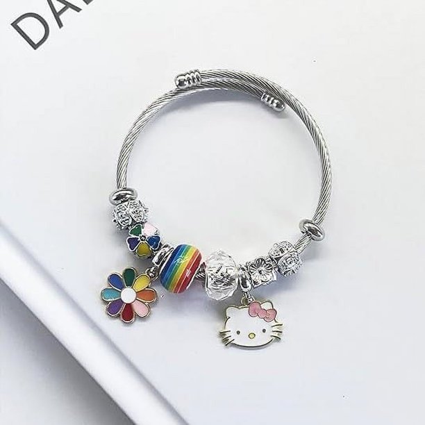Encantos calientes de las pulseras del gatito del acero inoxidable de la buena calidad directa de la fábrica de la venta