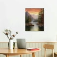 thumbnail image 2 of GOSMITH  3 Panel Landscape Canvas Wall Art for Home Decor Rivers crossing green forests and natural wilderness Canvas Prints Wall Art Modern Home Decor Stretched and Framed Ready to Hang, 2 of 4