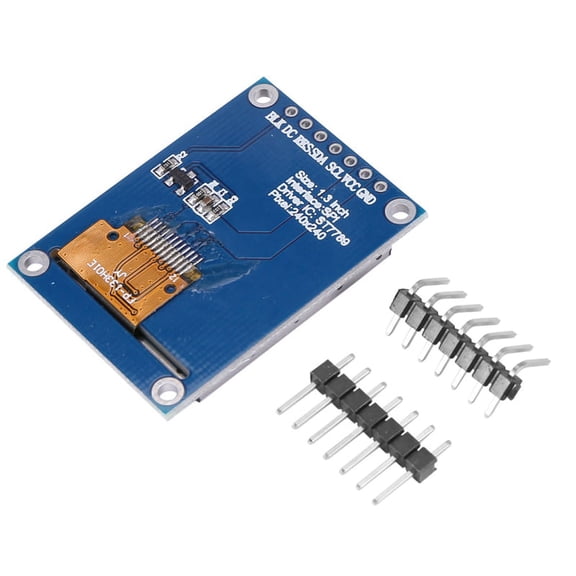 1*1.3 inch 7 Pin TFT Display 1*2 kinds of pin headers(not welding)-blue