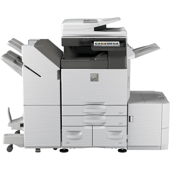 Restored Sharp MX-3050N Tabloid-Size Multifunction Printer - 35, Copy, Print, Scan, Auto Duplexing, Network, 2 Paper Trays, Bypass Tray, Center Exit Tray, Stand