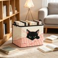 thumbnail image 2 of Cute Cat Print Foldable Storage Bin, Large Capacity Fabric Organizer Box for Clothes Toys Blankets Household Bedroom Tidying, 2 of 6