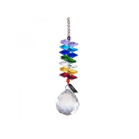 - Cluxwal Dream Glass Faceted Crystal Ball Clear Hanging Prism Pendant Suncatcher Feng Shui Window Ceiling Lamp Lighting Hanging Drop Wedding