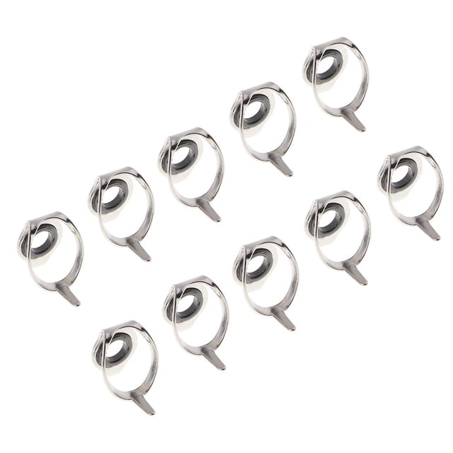 S SERENABLE 1 Set Rod Guide Tip Replacement Parts Boat Trolling Fishing Rods Guides 10pcs LR8