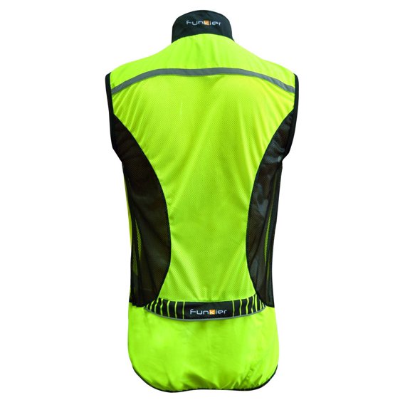 Funkier Unisex Treviso Wind Vest - High Visibility Neon Yellow - Medium