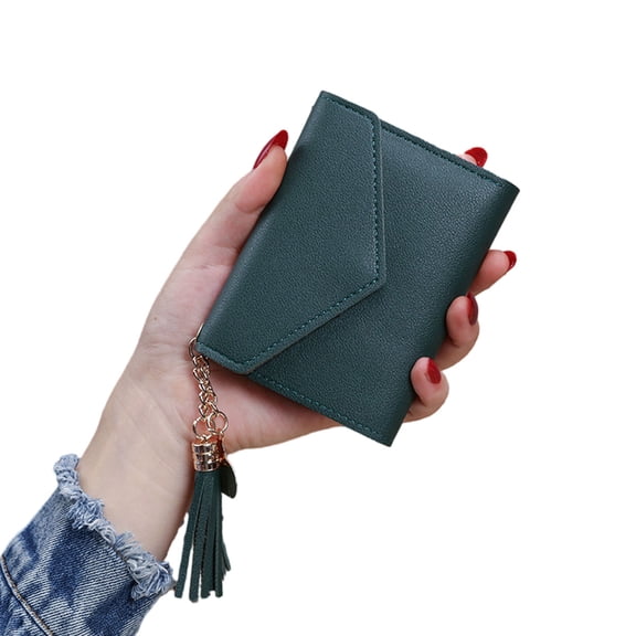 Wallet for Women PU Leather Card Holder Checkbook Organizer Zipper Coin Purse