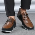 thumbnail image 2 of Oyedens Mens Dress Shoes Vintage Casual Lace up Leather Fashion Sneakers for Men Business Oxfords, 2 of 6