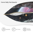 thumbnail image 5 of Haiem Cat Astronaut In Space Print Velvet Soft Solid Decorative Square Throw Pillow Covers Set with Elegant Piping Christmas Cushion Case for Sofa Bedroom Car-16"x16", 5 of 8