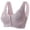 Purple, variant on TEVEQ Front Closure Bras for Women Seamless Wireless Push Up Bra No Underwire Full Coverage Comfort Bras Wireless Bra with Front Clasp Back Large Size Front Clasp and Wide Straps Beige L