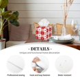 thumbnail image 3 of Lsque geometric with hearts Printed Tissue Box Cover Holder, Facial Paper Organizer Dispenser,Square with Bottom Belt, PVC Leather Decorative Organizer, 3 of 7