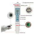 thumbnail image 3 of 4 In 1 PH/EC/TDS&Temperature Meter Waterproof PH Meter LED Water Quality Monitor Tester PH Tester For Pools Drinking Water, 3 of 7