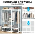 Tribesigns Double Rod Free Standing Closet Organizer, Heavy Duty Clothe