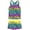 Colorful Leopard, variant on Girls Swimsuit Two Piece Set Tankini Crop Top Swim Shorts Bathing Suit Sizes 8-9Y