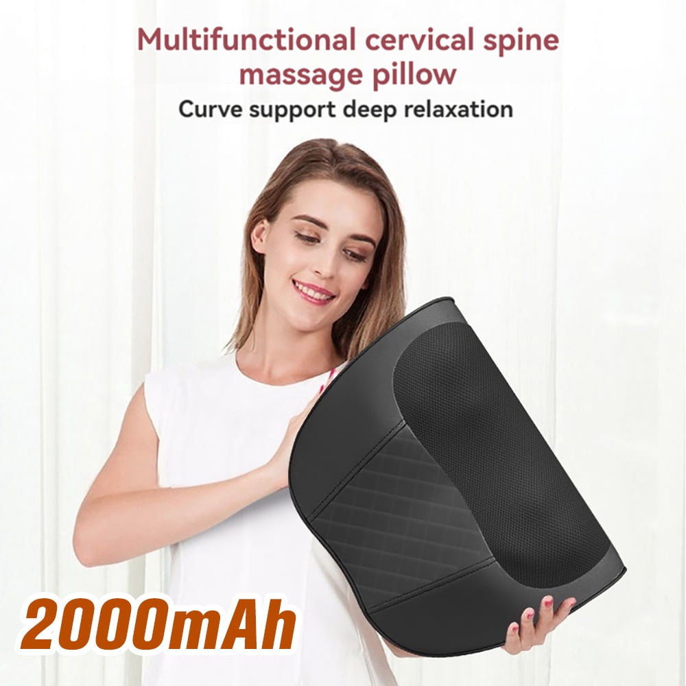 Admbm Neck Massager Pillow w/ Heat & Red Light Therapy, Curved Neck Kneading Massage w/ Heat and Remote Control (1 Piece)