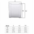 thumbnail image 5 of 1Pc x PVC Straight Coupling 75/110/160 for Sanitary Drain Waste And Vent (DWV) PVC Pipe Connectors Plumbing Pipe Fittings White, 5 of 5