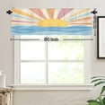 thumbnail image 3 of Remain Unique Polyester Rod Pocket Curtain Valance with Sunset Beach Pattern for Home Bedroom Living Room Kitchen Window Decor 54x18 inch, 3 of 5
