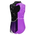 thumbnail image 3 of iixpin Girls Gymnastics Dance Leotard Athletic Bodysuit Tassel Figure Skating Stage Performance Jumpsuit Purple 6, 3 of 6