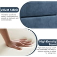 thumbnail image 3 of QEZEOM Modular Sectional Sofa, U Shape Sofa 5 Seater, Modern Velvet Fabric Couch with Storage Ottoman for Living Room Apartment Office, Blue, 3 of 7