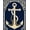Blue, Pattern 2, variant on ODIKA 4x6 Machine Washable Non-Slip Area Rug, Nautical Anchor Latch Hook Pillow Kit DIY Needlework Cushion High Traffic Rug, Beige, 645609