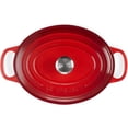 thumbnail image 3 of Le Creuset 4.3 Qt Cast Iron Signature Oval Casserole, Cherry Red, 3 of 6