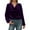 Purple, variant on Telankuip Women's Velvet Loose Fit T Shirts Casual Long Sleeve Solid Color Tee Shirts 2025 Fashion Cowl Neck Drape Ruched Front Soft Comfortable Pullover Tops Fall Winter Outfits XL