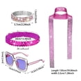 thumbnail image 6 of Women Costume Accessories Sequin Jewelry Set Earrings Glasses Headband Bracelet Disco Party Outfits 1970s Prom Bling Decor, 6 of 8