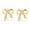 Gold, variant on Bow Earrings Ribbon Stud Earrings for Women 925 Sterling Silver 14K Yellow Gold Plated Gift For Women