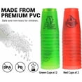 thumbnail image 3 of Quick Stack Cups Stacking Cup Classic Speed Training Game Family Toys for Boys Girls Kids DEWEL Red Green Plastic, 3 of 7