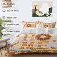 thumbnail image 3 of Thanksgiving Fall 4 Piece Duvet Cover Set Full Size Home Orange Pumpkin Maple Leaf Farm Soft Bedding Set Comforter Cover, 1 Duvet Cover 1 Flat Sheets and 2 Pillowcases, 3 of 9