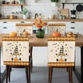 thumbnail image 3 of Happy Fall Chair Covers Set of 8 Y'all Gnome with Maple Leaves Hats Buffalo Plaid Border Chair Back Covers Stretch Removable Washable Slipcovers Protector for Dining Room Kitchen Party Decor, 3 of 5