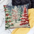 thumbnail image 2 of SHANXI  Red Merry Christmas Pillow Covers Farmhouse Christmas Tree Snowflake Decorative Pillowcase Winter Holiday Cushion Covers for Home Bed Couch Sofa Outdoor Decor 20x20in, 2 of 5