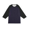 thumbnail image 7 of Men's 3/4 Sleeve Baseball Shirts | Crew Neck, Moisture Wicking, Athletic Tops, Workout, Casual Wear Navy XL, 7 of 7