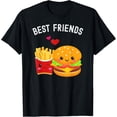 thumbnail image 1 of Best Friends Kawaii Burger and Fries - Camiseta para pareja, 1 of 2
