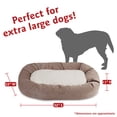 thumbnail image 2 of Majestic Pet Sherpa Villa Velvet Bagel Pet Bed for Dogs, Calming Dog Bed Washable, Extra Large, Pearl, 2 of 5