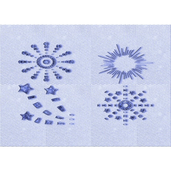 Ahgly Company Indoor Rectangle Patterned Lavender Blue Area Rugs, 2' x 5'
