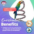 thumbnail image 5 of Super Bird Creations SB324 Medium Bungee Bird Toy - Rope Perch for Ringnecks, Medium Conures, Parrots, Senegals - Colorful Hanging Perch - Enriching Bungee Toy for Medium Birds & in Bird Cages, 5 of 8