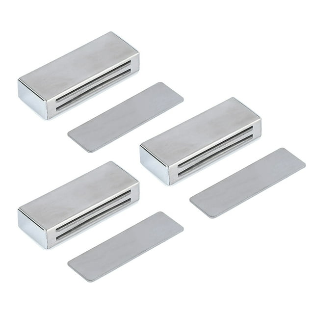 3 Pcs Aimants de Porte d'Armoire Auto-Adhésifs - Acier Inoxydable, Sans Perçage, Tenue Forte, pour Armoires/tiroirs/placards