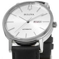 thumbnail image 2 of Bulova Men's Classic American Clipper Automatic Black Leather Strap Watch 96C130, 2 of 3