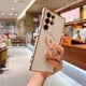 thumbnail image 1 of Funda de teléfono con soporte de oso enchapado para Samsung S22 S23 Ultra S21 S20 FE A53 A52 A13 A12 A54 5G, funda de mano de lujo a prueba de golpes, 1 of 4