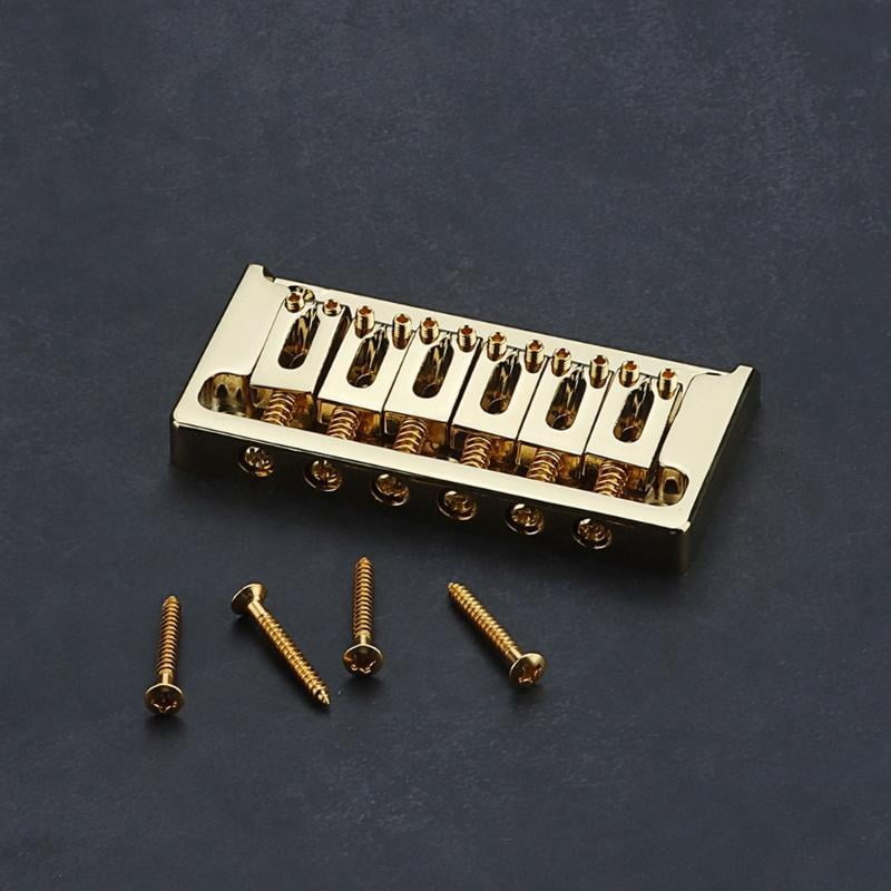 CEORPER Metal Fixed Hardtail Bridge Top Load Tailpiece for 6 String Electric Guitar