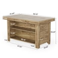 thumbnail image 5 of Tribesigns 55" Kitchen Island with Storage, Farmhouse Stationary Island Table Counter Height Bar Table, Light Brown, 5 of 8